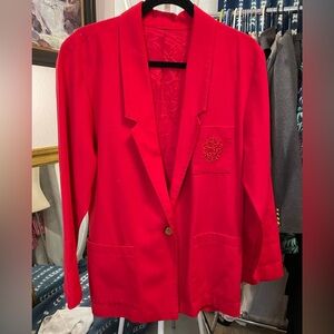 Vtg BARRIE STEPHENS blazer car coat smoking jacket size M/L